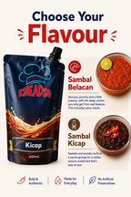 KneadSG sambal flavour guide — sweet-spicy Kicap vs spicy-tangy Belacan
